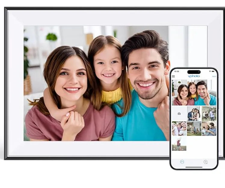 Frameora HD WiFi Digitalramme – 10,1" IPS Touchscreen,