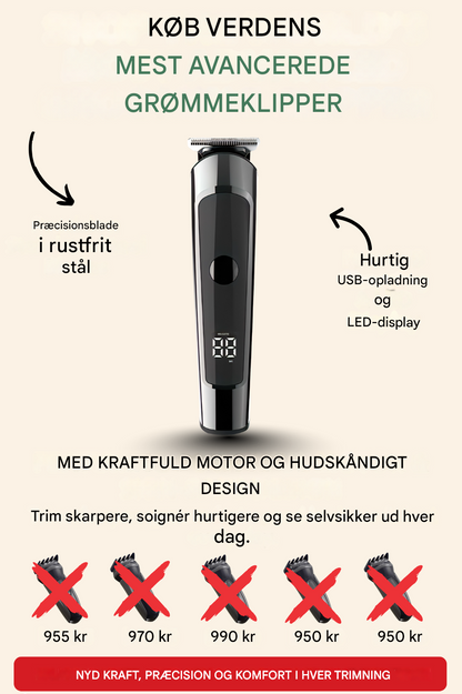 AstraBlade™ Grooming Clipper – Alt-i-en genopladelig hår- og skægtrimmer til mænd