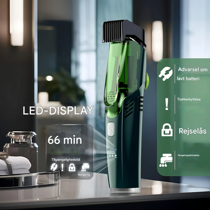 BeardCrafter X7™ – Ledningsfri skægtrimmer med justerbar længde og USB-hurtigopladning
