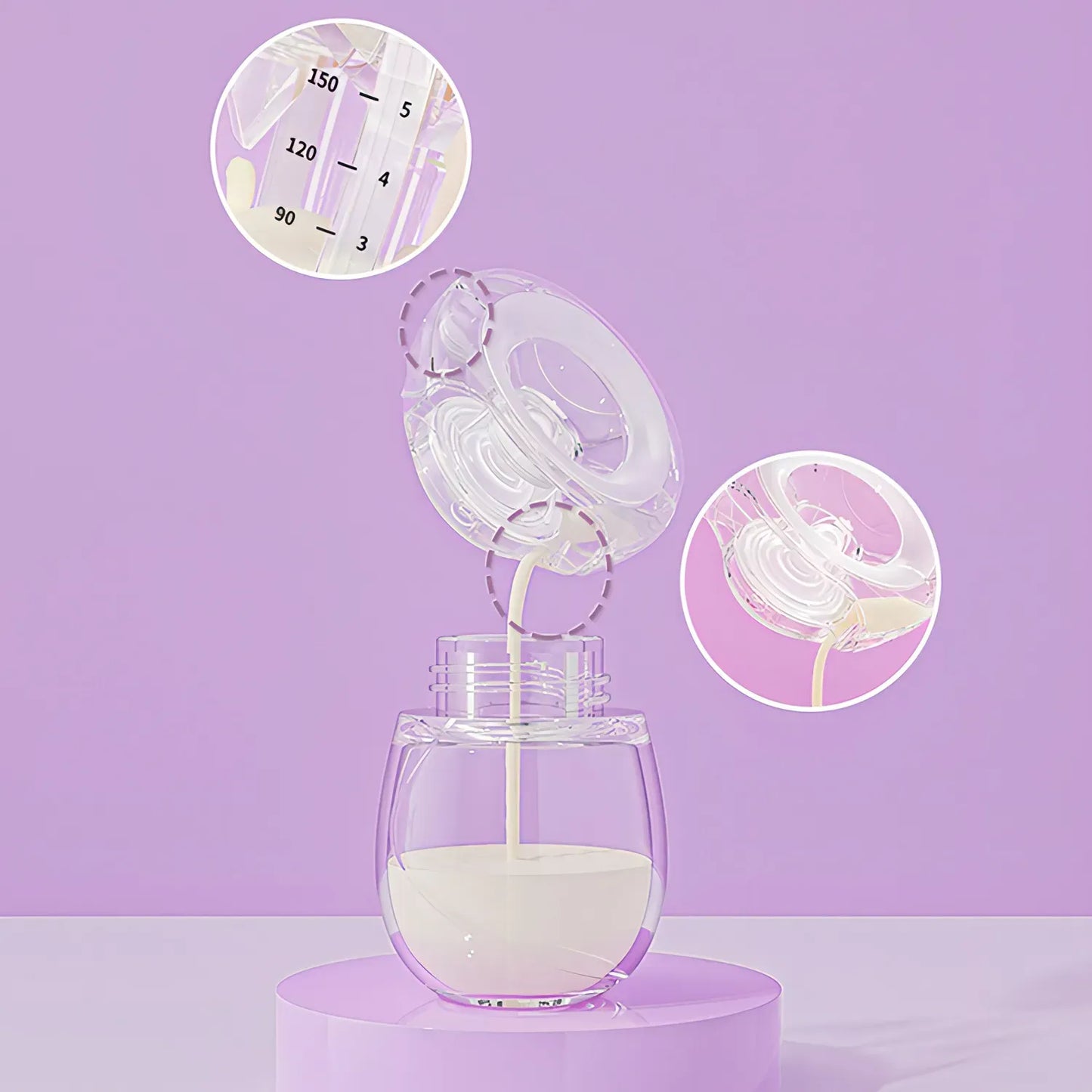 NurturaFlow bærbar brystpumpe – håndfri, støjsvag og genopladelig