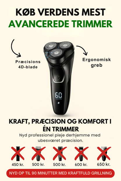 SmoothTrim One – 4D elektrisk barbermaskine med præcisionsblade