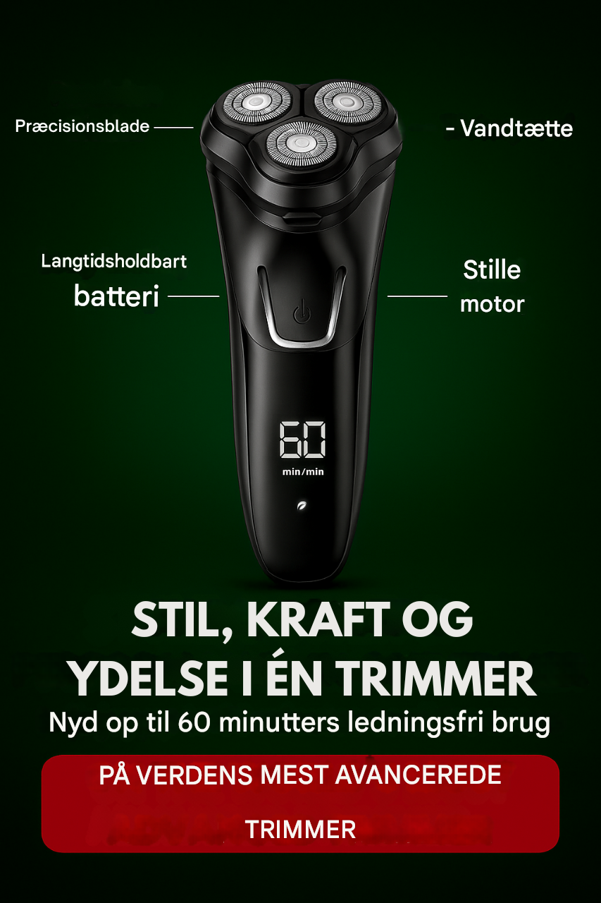 SmoothTrim One – 4D elektrisk barbermaskine med præcisionsblade